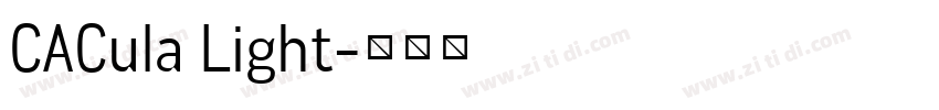 CACula Light字体转换